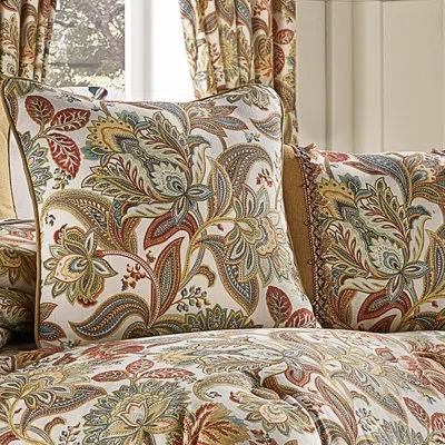 Five Queens Court August 18" Square Decorative Throw Pillow In Multi