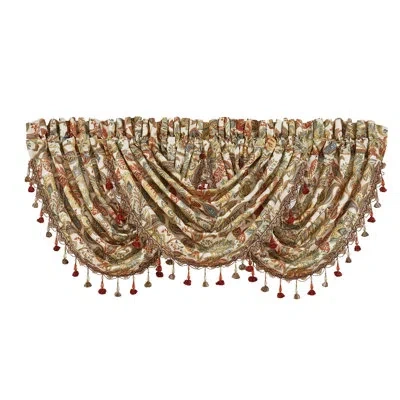 Five Queens Court August Window Waterfall Valance In Multi
