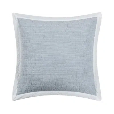 Five Queens Court Beachview 20" Square Decorative Throw Pillow Cover In Sky Blue