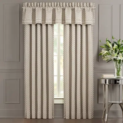 Five Queens Court Beaumont Window Straight Valance In Champagne