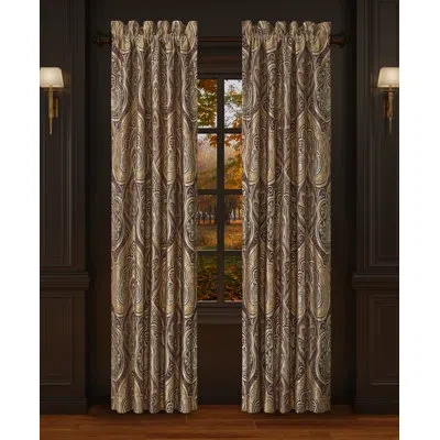 Five Queens Court Bordeaux Curtain Panel Pair In Crimson
