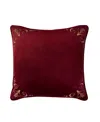 Five Queens Court Bordeaux Euro Sham In Crimson
