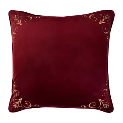 Five Queens Court Bordeaux Euro Sham In Red