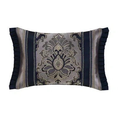 Five Queens Court Bradley Boudoir Decorative Throw Pillow In Navy