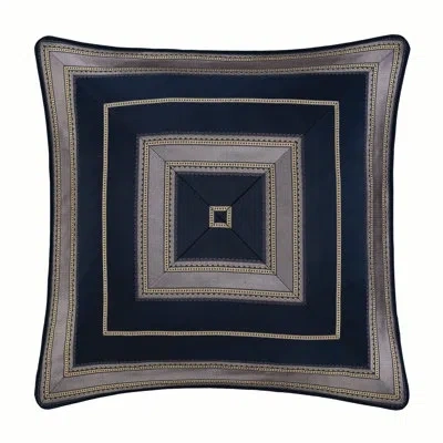 Five Queens Court Bradley Euro Sham In Navy