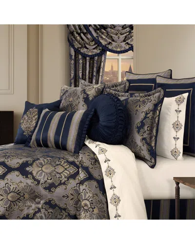 Five Queens Court Bradley Square Decorative Throw Pillow In Blue
