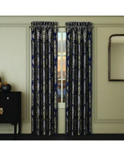 Five Queens Court Bradley Window Panel Pair In Black