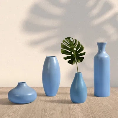 Five Queens Court Brazil 16" Vase In Blue