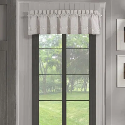 Five Queens Court Cherie Window Straight Valance In Grey