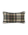 Five Queens Court Daniel Plaid Boudoir Decorative Pillow, 12" X 20" In Forest
