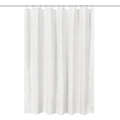 Five Queens Court Darby Shower Curtain In White