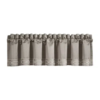 Five Queens Court Darwin Window Straight Valance In Silver