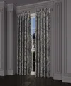Five Queens Court Davinci Window Panel Pair, 50" X 84" In Black