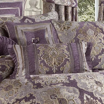 Five Queens Court Dominique Boudoir Decorative Throw Pillow In Lavender