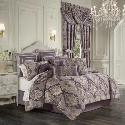 Five Queens Court Dominique Comforter Set In Lavender