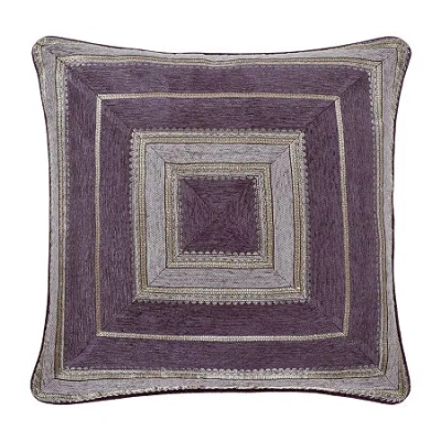 Five Queens Court Dominique Reversible Euro Sham In Purple