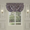 Five Queens Court Dominique Rod Pocket Energy Saving Light-filtering Single Curtain Panel In Purple