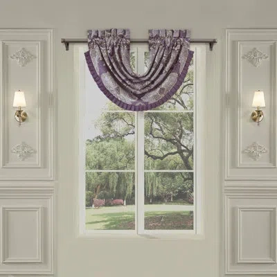 Five Queens Court Dominique Window Waterfall Valance In Lavender