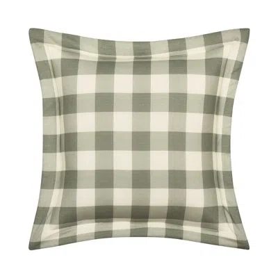 Five Queens Court Elmira 18" Square Decorative Throw Pillow Green
