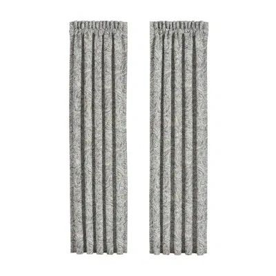 Five Queens Court Garrison Curtain Panel Pair In Spa