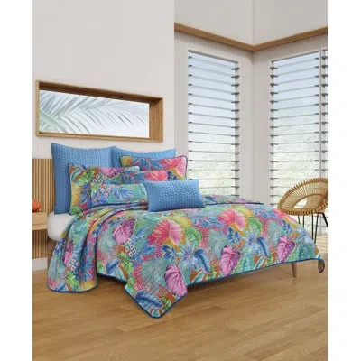 Five Queens Court Hana Quilt Set In Turquoise