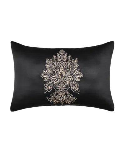Five Queens Court Harriman Boudoir Decorative Pillow, 12" X 21" In Black