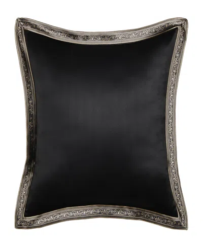 Five Queens Court Harriman Solid Sham, European In Black