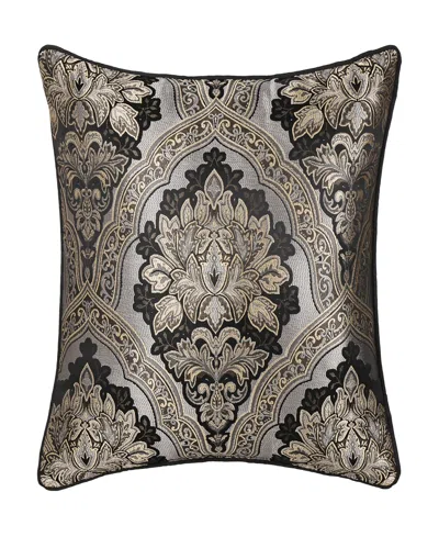 Five Queens Court Harriman Square Decorative Pillow, 20" X 20" In Black