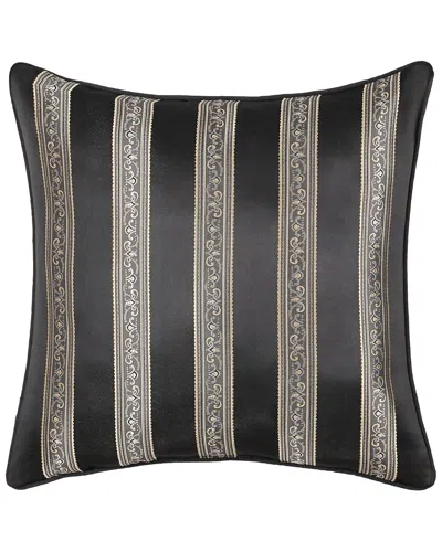 Five Queens Court Harriman Square Decorative Throw Pillow In Black