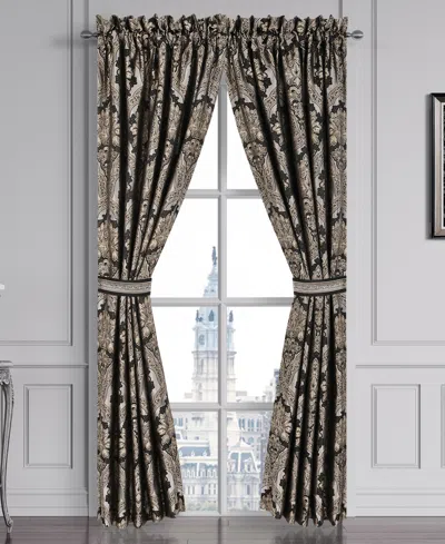 Five Queens Court Harriman Window Panel Pair, 50" X 84" In Black