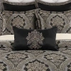 Five Queens Court Hawthorne Rectangular Throw Pillow In Black
