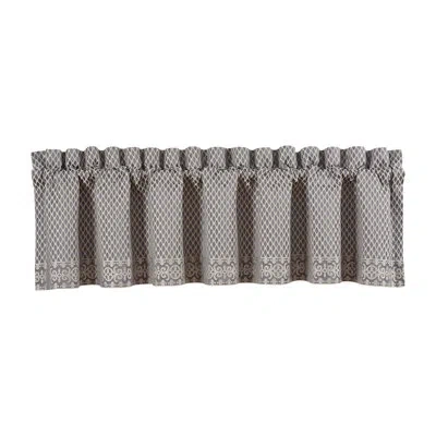 Five Queens Court Houston Window Straight Valance In Charcoal