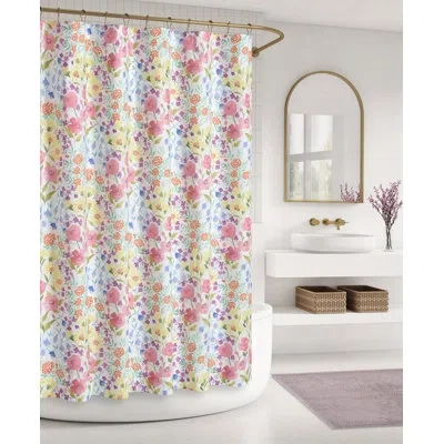 Five Queens Court Josie Shower Curtain In Turquoise