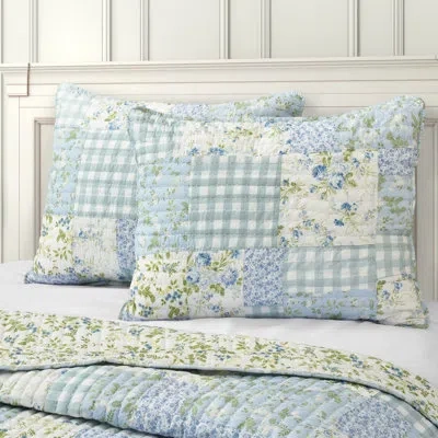 Five Queens Court Kara King Quilted Sham Blue