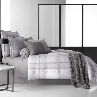 Five Queens Court Langdon 4 Piece Comforter Set In Gray,white