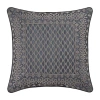 Five Queens Court Leah Square Throw Pillow In Blue