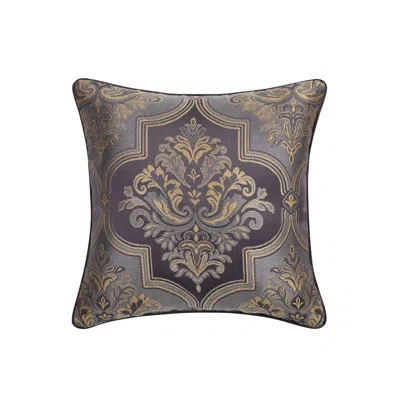 Five Queens Court Manchester 18" Square Decorative Throw Pillow In Lavender Trellis
