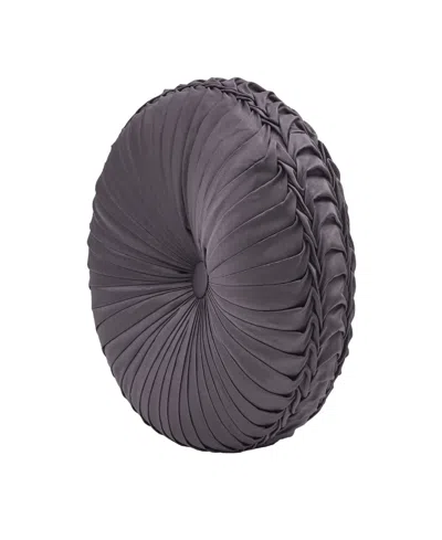 Five Queens Court Manchester Tufted Round Decorative Pillow, 15" X 15" In Purple