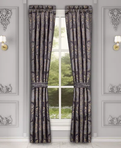 Five Queens Court Manchester Window Panel Pair, 50" X 95" In Purple