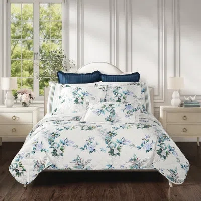 Five Queens Court Meadow 3pc. Comforter Set In Teal