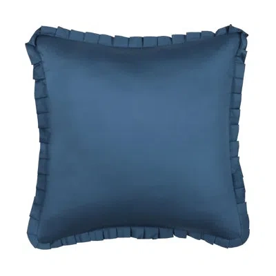 Five Queens Court Meadow Quilted Decorative Throw Pillow In Dark Blue