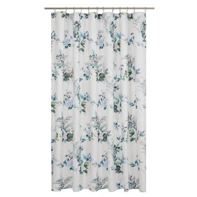 Five Queens Court Meadow Shower Curtain In Teal