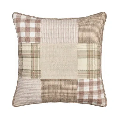 Five Queens Court Melrose 20" Square Quilted Decorative Throw Pillow Blush