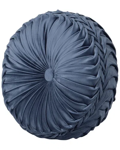 Five Queens Court Michaela Tufted Round Decorative Throw Pillow In Gray