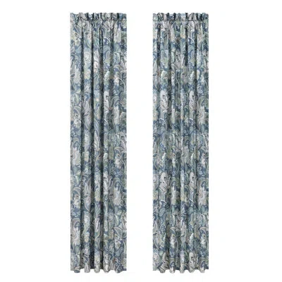 Five Queens Court Michaela Window Panel Pair In Prussian Navy