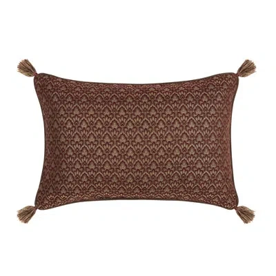 Five Queens Court Odette Boudoir Decorative Throw Pillow In Crimson