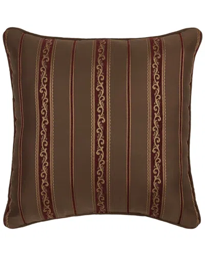 Five Queens Court Odette Square Decorative Throw Pillow In Brown