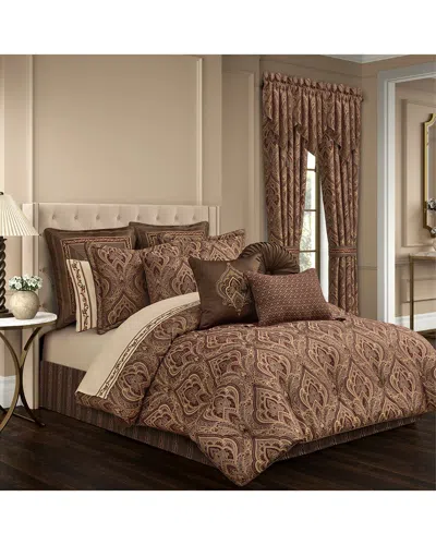 Five Queens Court Odette Square Decorative Throw Pillow In Brown