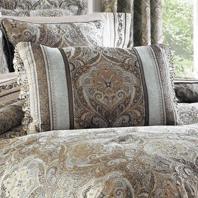 Five Queens Court Paulina Boudoir Decorative Throw Pillow In Stone