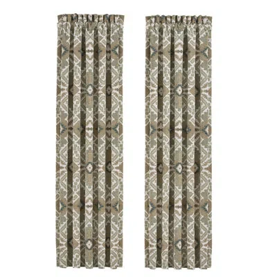 Five Queens Court Plainview Curtain Panel Pair In Spa